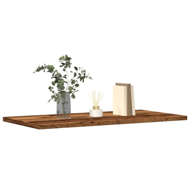 Berkfield Home Wall Shelves 4 pcs Old Wood 60x30x1.5 cm Engineered Wood in Brown - image 1
