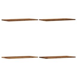Berkfield Home Wall Shelves 4 pcs Old Wood 60x30x1.5 cm Engineered Wood in Brown - thumbnail 2