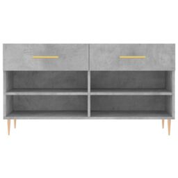 Berkfield Home Shoe Bench Concrete Grey 102x35x55 cm Engineered Wood - Size: 102 x 35 x 55 cm - thumbnail 6