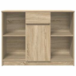 Berkfield Home Sideboard with Drawer Sonoma Oak 101x35x76 cm Engineered Wood in Brown - Size: 101 x 35 x 76 cm - thumbnail 6
