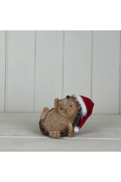 KDMD Brown & Red Polyresin Hedgehog Decoration - Small - image 1