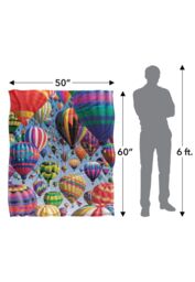 JQ Licensing Royce Mcclure Hot Air Balloon Sky Silky Touch Super Soft Throw Blanket 152 X 127 cm in White - thumbnail 5