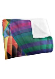 JQ Licensing Royce Mcclure Hot Air Balloon Sky Silky Touch Super Soft Throw Blanket 152 X 127 cm in White - thumbnail 3