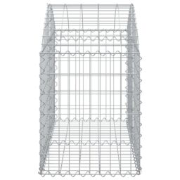 Berkfield Home Arched Gabion Basket 100x50x60/80 cm Galvanised Iron in Silver - thumbnail 4