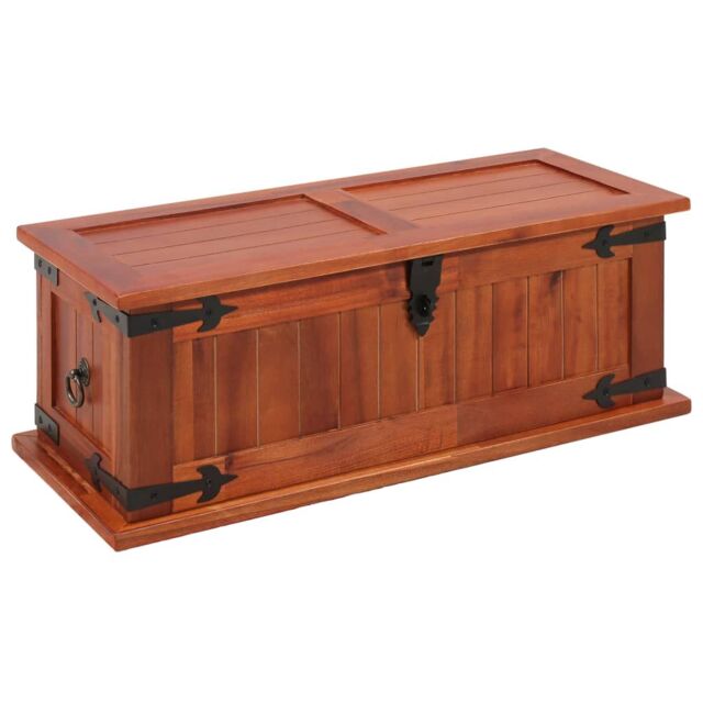 Berkfield Home Storage Chest 60x25x22 cm Solid Acacia Wood in Brown - Size: 60 x 25 x 22 cm - image 1