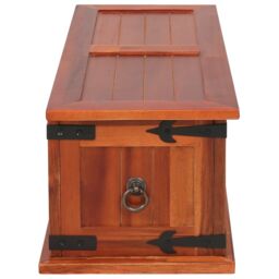 Berkfield Home Storage Chest 60x25x22 cm Solid Acacia Wood in Brown - Size: 60 x 25 x 22 cm - thumbnail 3