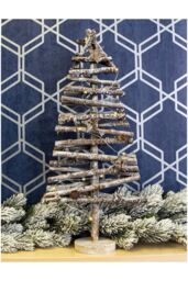 Netagon Battery Powered Birch Wood Christmas Tree Light Effect in Grey - thumbnail 5