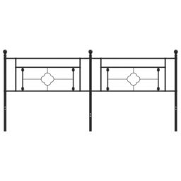 Berkfield Home Metal Headboard Black 193 cm - thumbnail 3