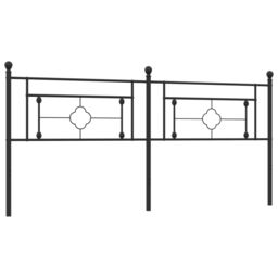 Berkfield Home Metal Headboard Black 193 cm - thumbnail 5