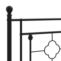 Berkfield Home Metal Headboard Black 193 cm - thumbnail 6