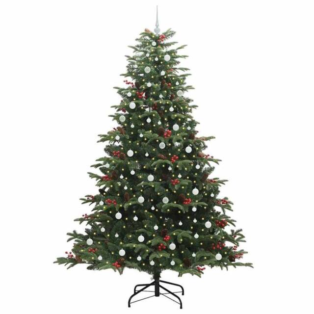 Berkfield Home Elegant Artificial Christmas Tree with 300 LEDs with Stand Green - image 1