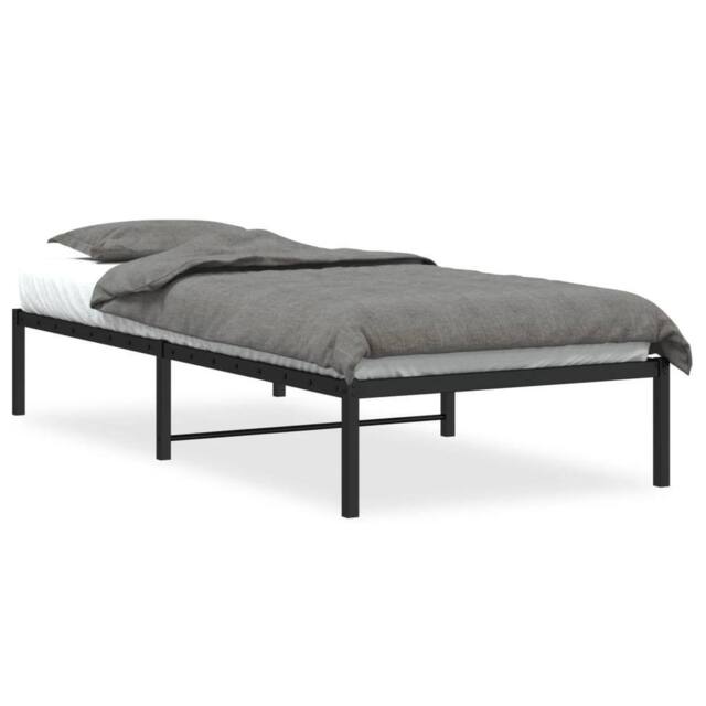 Berkfield Home Metal Bed Frame Black 90x190 cm Single - image 1