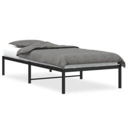 Berkfield Home Metal Bed Frame Black 90x190 cm Single - thumbnail 1