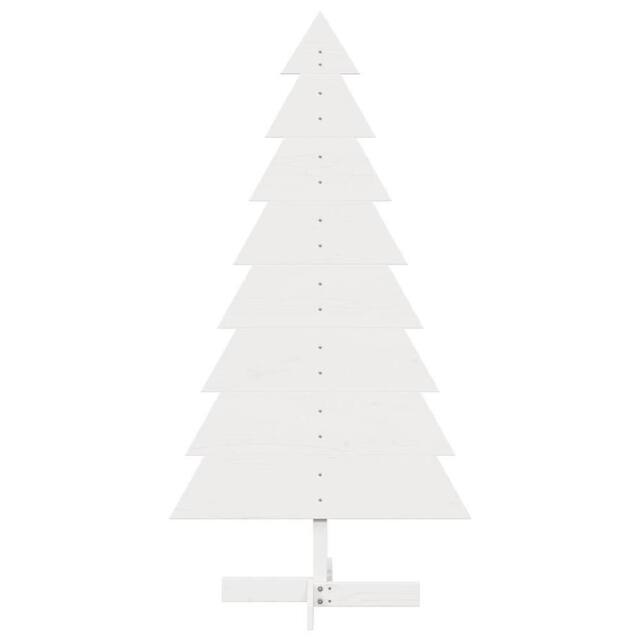 Berkfield Home Festive Wooden Christmas Tree for Decoration White 150 cm Solid W - image 1