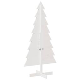 Berkfield Home Festive Wooden Christmas Tree for Decoration White 150 cm Solid W - thumbnail 5