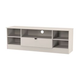 Ready Assembled 2 U Norway Wide 1 Drawer TV & Media Unit (Ready Assembled) in Taupe - thumbnail 4