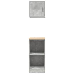 Berkfield Home Garage Cabinets 2 pcs Concrete Grey Engineered Wood - thumbnail 5