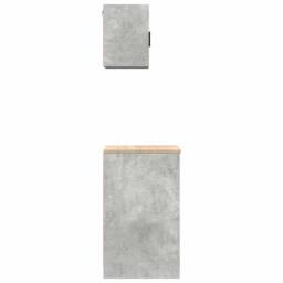 Berkfield Home Garage Cabinets 2 pcs Concrete Grey Engineered Wood - thumbnail 9