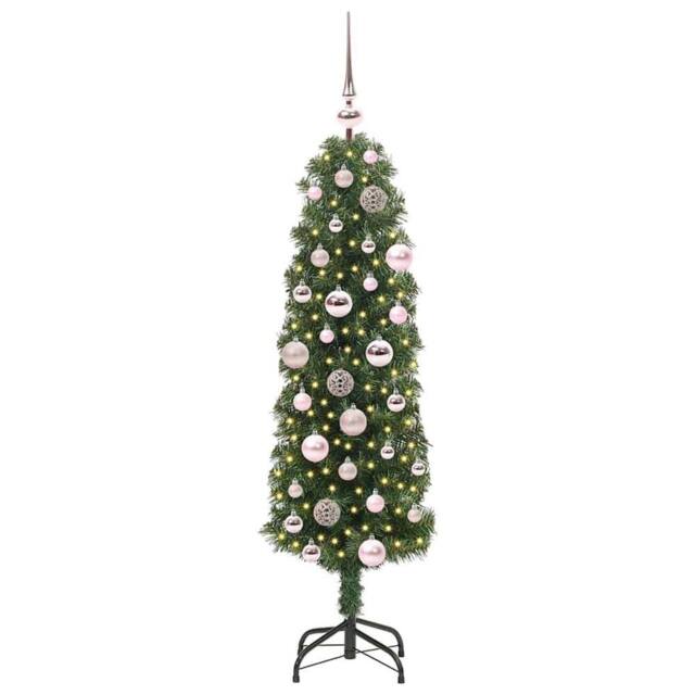 Berkfield Home Stunning Artificial Christmas Tree with 150 LEDs with Stand Green - image 1