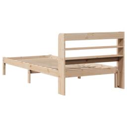 Berkfield Home Beautiful Bed Frame without Mattress 90x200 cm Solid Wood Pine in Natural - thumbnail 6