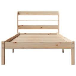 Berkfield Home Beautiful Bed Frame without Mattress 90x200 cm Solid Wood Pine in Natural - thumbnail 4