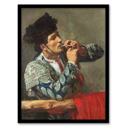 "Artery8 After the Bullfight Bullfighter Smoking Cassatt Framed Wall Art Print in Grey - Size: W12"" x H16""" - thumbnail 1