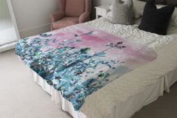 Benjamin Tate Design Berry Sky Blanket in Natural - Size: 120 cm x 150 cm - thumbnail 3