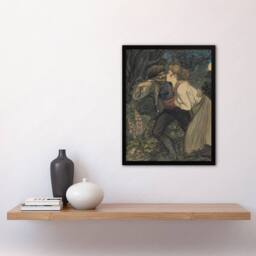 Artery8 La Chienne Au Loup Painting Steinlen Framed Wall Art Print - Size: A4 - thumbnail 2
