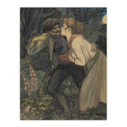 Artery8 La Chienne Au Loup Painting Steinlen Framed Wall Art Print - Size: A4 - thumbnail 3