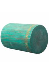 KDMD Turquoise Tribal Albasia Stool & Side Table -Handcrafted, Unique Decor - thumbnail 2