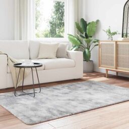 Berkfield Home Shaggy Rug High Pile NAVARRA Light Grey 130x200 cm Polyester - Size: Medium - thumbnail 3