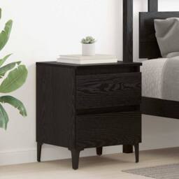 Berkfield Home Bed Cabinets 2 pcs Black Oak 40x35x50 cm Engineered Wood - Size: 40 x 35 x 50 cm - thumbnail 4