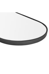 Living and Home 40x120cm Full-Length Mirror Capsule Wall Mirror for Makeup & Dressing in Black - Size: 40x120 cm - thumbnail 5
