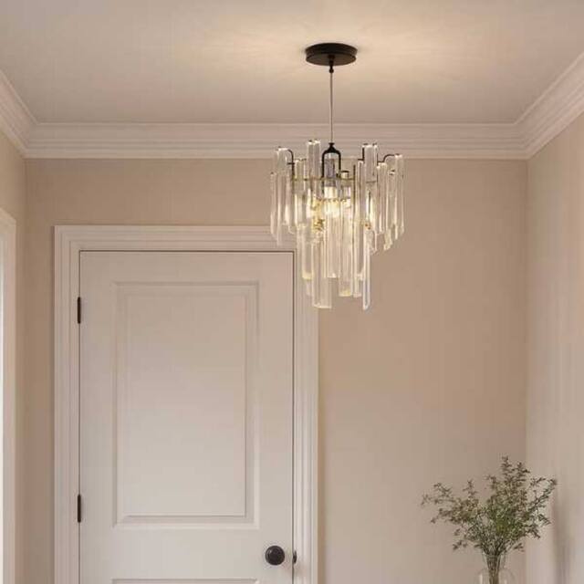 Pagazzi Onega Antique Brass & Glass Easy Fit Pendant Shade in Clear - image 1