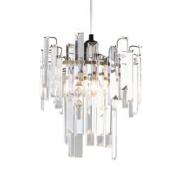 Pagazzi Onega Antique Brass & Glass Easy Fit Pendant Shade in Clear - thumbnail 2