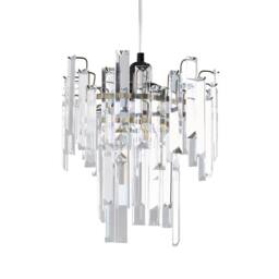 Pagazzi Onega Antique Brass & Glass Easy Fit Pendant Shade in Clear - thumbnail 3