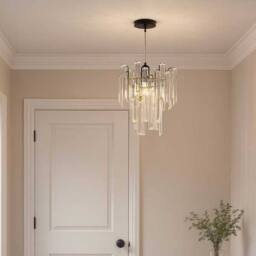 Pagazzi Onega Antique Brass & Glass Easy Fit Pendant Shade in Clear - thumbnail 1