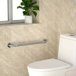 KORVIXA 2x Safety Grab Bar Bathroom Support Handle in Silver - Size: W700mm x H750mm