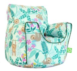 Bean Lazy Cotton Green Sloth Bean Bag Arm Chair Toddler Size in Light Green - Size: Small - thumbnail 2