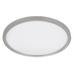 Netlighting Sapana 30cm Round Flush Ceiling Light Nickel Matt IP44 LED 3000K in Grey - thumbnail 2