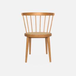 sweeek Set Of 4 Wooden & Caned Chairs in Light Brown - thumbnail 3