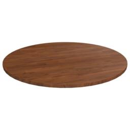 Berkfield Home Round Table Top Dark Brown √ò90x1.5 cm Treated Solid Wood Oak - Size: 90x1.5 cm - thumbnail 2