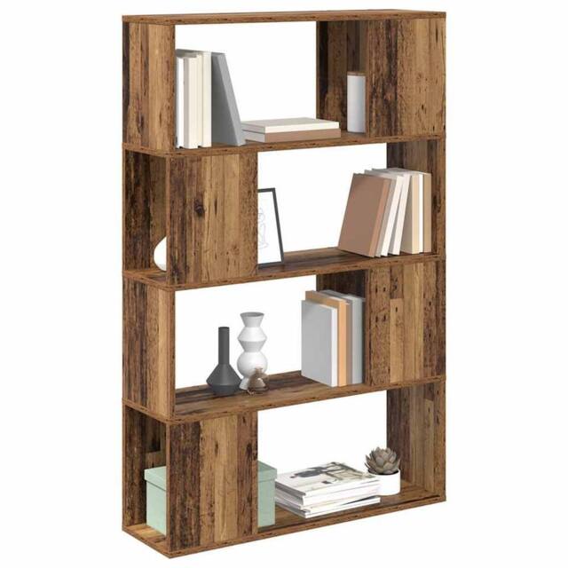 Berkfield Home Stunning Bookshelf Old wood Engineered wood 80 x 24 x 124 cm Shelving in Brown - image 1