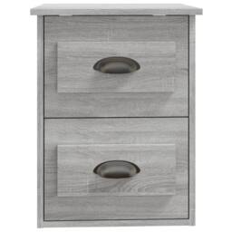Berkfield Home Elegant Wall-mounted Bedside Cabinet Grey Sonoma 41.5x36x53cm - Size: 41.5x36x53 cm - thumbnail 7
