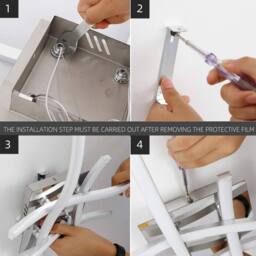 COMELY 24W Elegant Curved Ceiling Lights, Neutral White Light 4000K, Silver - thumbnail 8