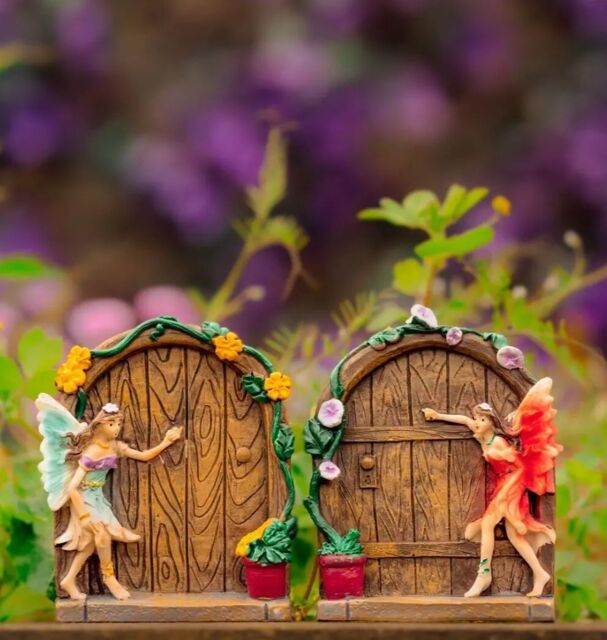 Marco Paul 2x Miniature Sparkle Fairy Doors - image 1