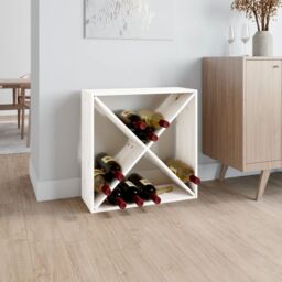 Berkfield Home Wine Cabinet White 62x25x62 cm Solid Wood Pine - Size: 62 x 25 x 62 cm
