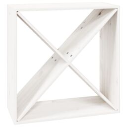 Berkfield Home Wine Cabinet White 62x25x62 cm Solid Wood Pine - Size: 62 x 25 x 62 cm - thumbnail 2