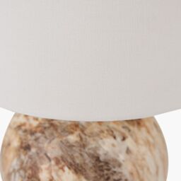 Ruma Set of 2 Viejo Natural Stone Effect Ceramic Table Lamp in Brown - thumbnail 7