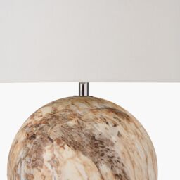 Ruma Set of 2 Viejo Natural Stone Effect Ceramic Table Lamp in Brown - thumbnail 5